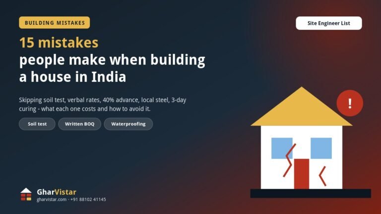 15 mistakes people make when building a house in India — GharVistar